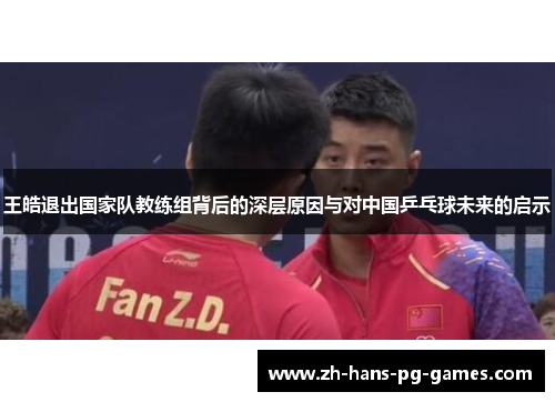 王皓退出国家队教练组背后的深层原因与对中国乒乓球未来的启示